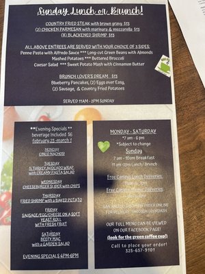 Menu photo 2 Main Street Cafe San Angelo, TX