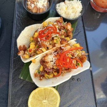 Clandestino - Coconut shrimp taco meal - Cocktail Bars Near Me - Palm Springs, California