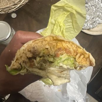 Tacos The King David - I asked for a steak burrito, but apparently it's a rice burrito and beans - Food Trucks Near Me - Santa Clara, California