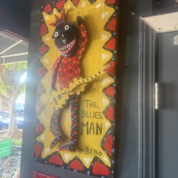 Racist caricature at the ate track restaurant.