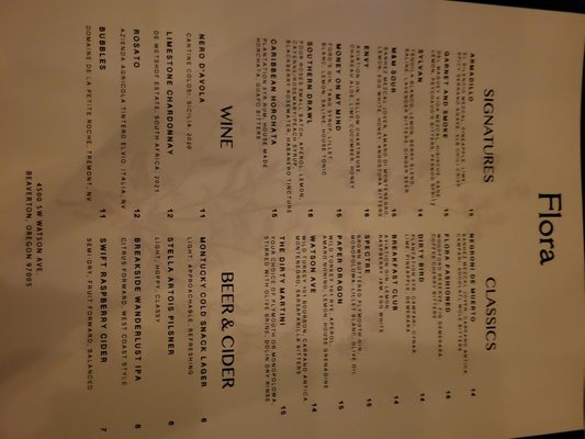 Menu photo 8 Flora Beaverton, OR