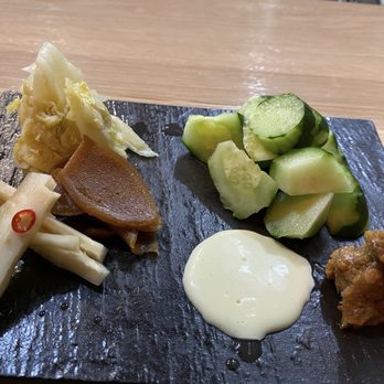 Yakitori Tsuta - Assorted pickles were great - Japanese Near Me - San Diego, California