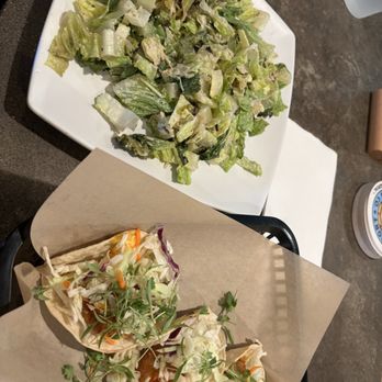 The Promiscuous Fork - Caesar salad and coconut shrimp tacos - Barbeque Near Me - La Jolla, California The Promiscuous Fork - Caesar salad and coconut shrimp tacos - Barbeque Near Me - La Jolla, California