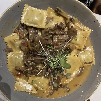 Sagamité - Elk Ravioli with braised Bison - Canadian (New) Near Me - Quebec City, Quebec Sagamité - Elk Ravioli with braised Bison - Canadian (New) Near Me - Quebec City, Quebec