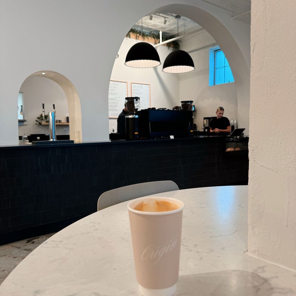 Origin Coffee Bar - Bar area, almond milk latte - Coffee & Tea Near Me - Savannah, Georgia Origin Coffee Bar - Bar area, almond milk latte - Coffee & Tea Near Me - Savannah, Georgia