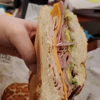 Erik's DeliCafe of Roseville - Dub Club on Dutch crunch bread, no tomatoes or sprouts and extra onions. So good! - Sandwiches Near Me - Roseville, California