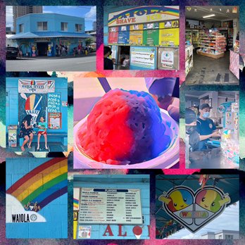Waiola Shave Ice - Montage of images from Waiola Shave Ice - Ice Cream & Frozen Yogurt Near Me - Honolulu, Hawaii