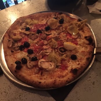 V Pizza - Undercooked crust, raw mushroom topping. - Pizza Near Me - Jacksonville Beach, Florida V Pizza - Undercooked crust, raw mushroom topping. - Pizza Near Me - Jacksonville Beach, Florida