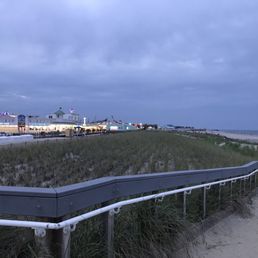 View of the Boardwalk (left) and the water (to the right) in Point Pleasant Beach View of the Boardwalk (left) and the water (to the right) in Point Pleasant Beach
