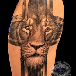 Berwyn Custom Tattoo - Tattoo by Brian Dell #lion #tattoo #chicagoland #chicago #berwynil #oakparkil #berwyn_custom_tattoo #chicago_dog