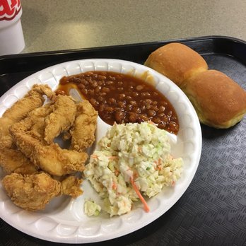 Grandy's - 6 piece hand breaded chicken tenders meal with baked beans and coke slaw. - Fast Food Near Me - Moore, Oklahoma Grandy's - 6 piece hand breaded chicken tenders meal with baked beans and coke slaw. - Fast Food Near Me - Moore, Oklahoma