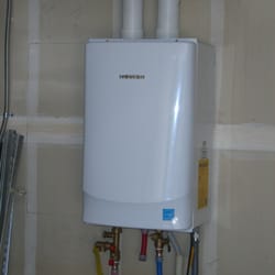 Sunworks - Navian tankless water heating installation.