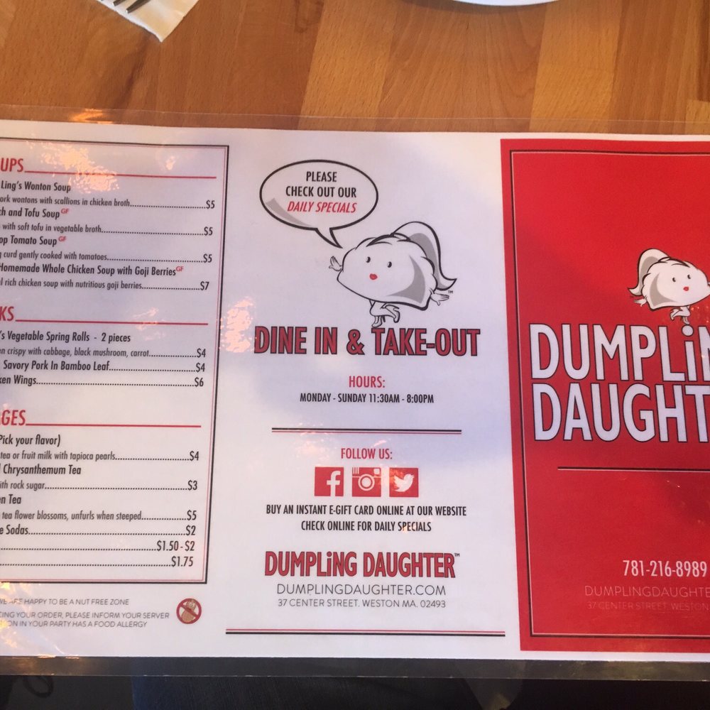 Dumpling Daughter - Menu - Bubble Tea Near Me - Weston, Massachusetts Dumpling Daughter - Menu - Bubble Tea Near Me - Weston, Massachusetts