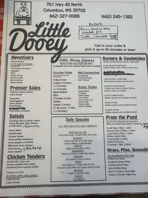 Menu photo 1 The Little Dooey Columbus, MS Menu photo 1 The Little Dooey Columbus, MS