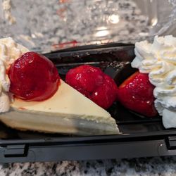 The Cheesecake Factory - Fresh strawberry cheesecake to go