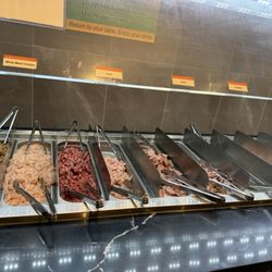 Super Yummy Mongolian Stir-Fry and Sushi - Meat selections