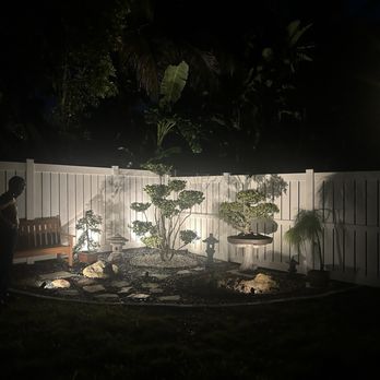 O C Landscaping - Night view of Zen Corner - Landscaping Near Me - Sunrise, Florida O C Landscaping - Night view of Zen Corner - Landscaping Near Me - Sunrise, Florida