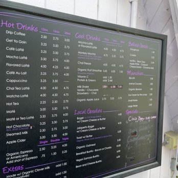 A Frame Expresso - Menu 6/19/23 - Coffee & Tea Near Me - Fort Bragg, California