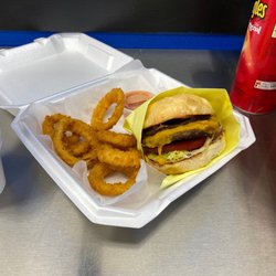 Mobil - Alpine - Double bacon cheese burger combo
