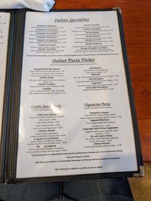 Menu photo 1 Napoli Italian Restaurant Monroe, NC Menu photo 1 Napoli Italian Restaurant Monroe, NC