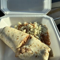 El Taco Riendo - Bean and cheese burrito, the cheese pull was EPIC!