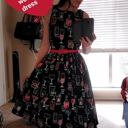 Gorgeous dress from vendor Bad Betty Clothing. Very high quality material, heavy and well-made. Gorgeous dress from vendor Bad Betty Clothing. Very high quality material, heavy and well-made.