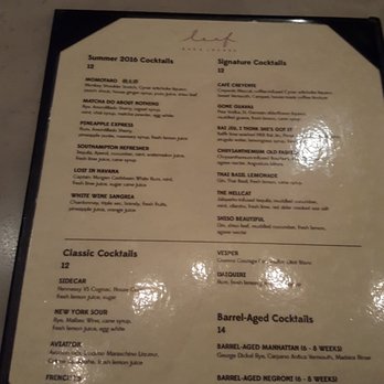 Leaf Bar & Lounge - Menu - Lounges Near Me - Flushing, New York Leaf Bar & Lounge - Menu - Lounges Near Me - Flushing, New York