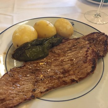 Botín - Grilled fillet of veal with potatoes - Spanish Near Me - Madrid, M Botín - Grilled fillet of veal with potatoes - Spanish Near Me - Madrid, M