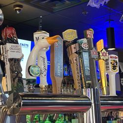 Tap beer.  They have bottled beer, too