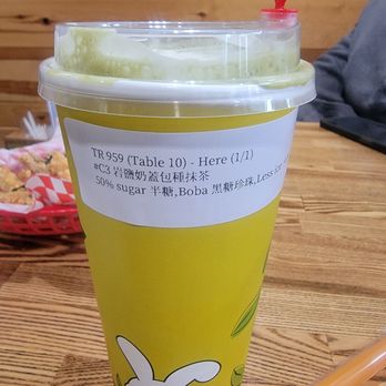 O2 Valley - Cheese cream matchablatte with boba. 50% sweetness is sweet enough. - Bubble Tea Near Me - Cupertino, California O2 Valley - Cheese cream matchablatte with boba. 50% sweetness is sweet enough. - Bubble Tea Near Me - Cupertino, California