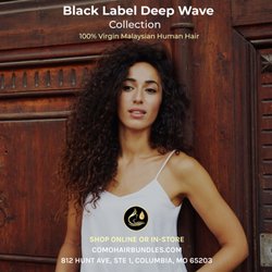 CoMo Hair Bundles - CoMo Black Label Deep Wave Hair Extensions. The highest quality 100% Malaysian Indian human hair.