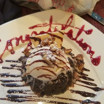 Salute - A congratulatory lava cake, which was done perfectly. - Italian Near Me - Hartford, Connecticut