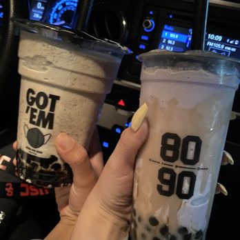 Boba Ave Express - Taro smoothie with boba & vanilla Oreo smoothie with boba - Bubble Tea Near Me - Arcadia, California