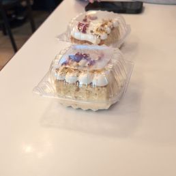That cake, like the rest of the menu, is a must have!