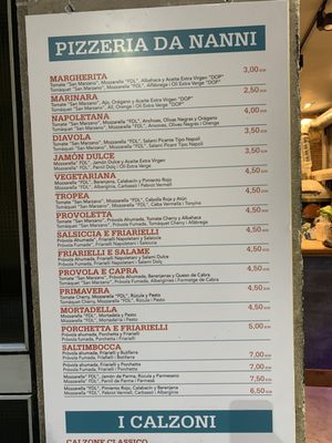Menu photo 4 Pizzeria Da Nanni Barcelona, B Menu photo 4 Pizzeria Da Nanni Barcelona, B