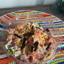 Raw Spicy Salmon and Spicy Tuna Poke