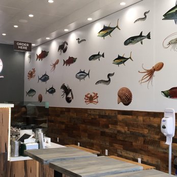 Poke Origin - Fishies on the wall - Poke Near Me - San Francisco, California
