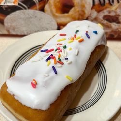 Kwik Trip - Long John with Snow White Icing and Sprinkles
