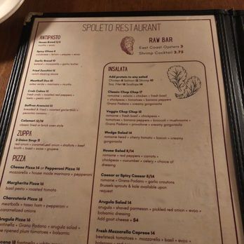 Spoleto Restaurant - Menu - Italian Near Me - Northampton, Massachusetts
