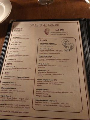 Menu photo 3 Spoleto Restaurant Northampton, MA