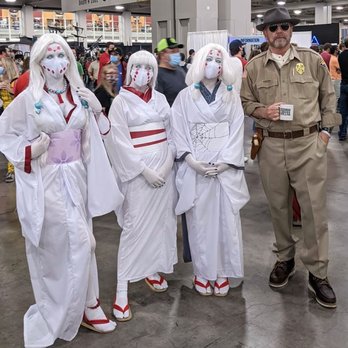 Salt Lake Comic Con - Myself as Chief Hopper with spooky Japanese characters. - Festivals Near Me - Salt Lake City, Utah