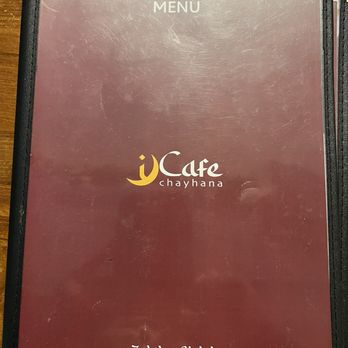 I-Cafe - Menu, front cover - Halal Near Me - Chicago, Illinois