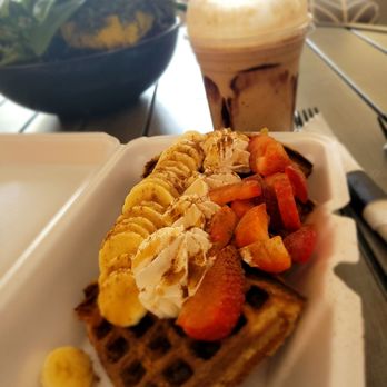 Healthy Spot Tracy - Vanilla cinnamon protein waffles and chubby hubby shake - Juice Bars & Smoothies Near Me - Tracy, California Healthy Spot Tracy - Vanilla cinnamon protein waffles and chubby hubby shake - Juice Bars & Smoothies Near Me - Tracy, California