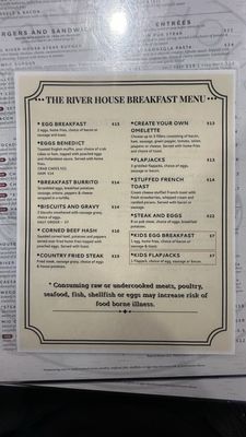 Menu photo 1 The River House Mio, MI