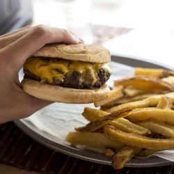 Cater2.me - Classic cheeseburger and fries for casual lunch catering