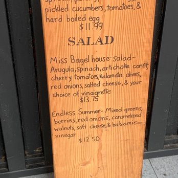 Miss Bagel - Menu boards as of 7/6/23 - Bagels Near Me - New York, New York Miss Bagel - Menu boards as of 7/6/23 - Bagels Near Me - New York, New York
