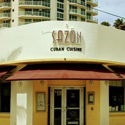 Exterior outside entrance of Sazon Cuban Cuisine - Sazon Cuban Cuisine - Miami Beach, Florida Exterior outside entrance of Sazon Cuban Cuisine - Sazon Cuban Cuisine - Miami Beach, Florida