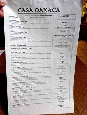 Menu photo 5 Casa Oaxaca Santa Ana, CA Menu photo 5 Casa Oaxaca Santa Ana, CA