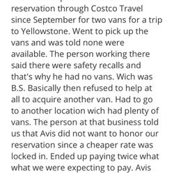 Avis - Bad Review