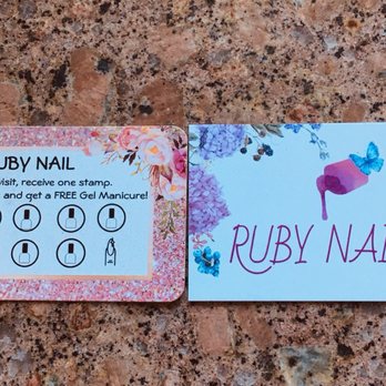 Ruby Nail - Punch card/business card - Nail Salons Near Me - Glendale, California